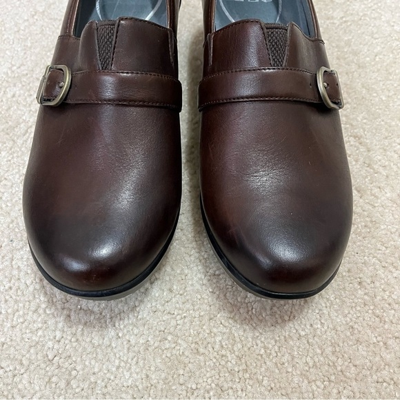 Dansko Brown Leather Slip On Nursing Medical Wedge Shoes - Picture 7 of 16